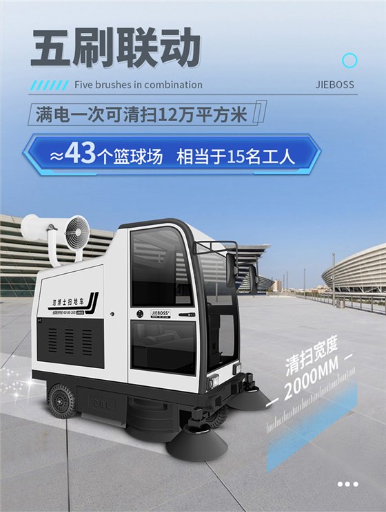 全封閉駕駛式電動(dòng)掃地車(chē)1980