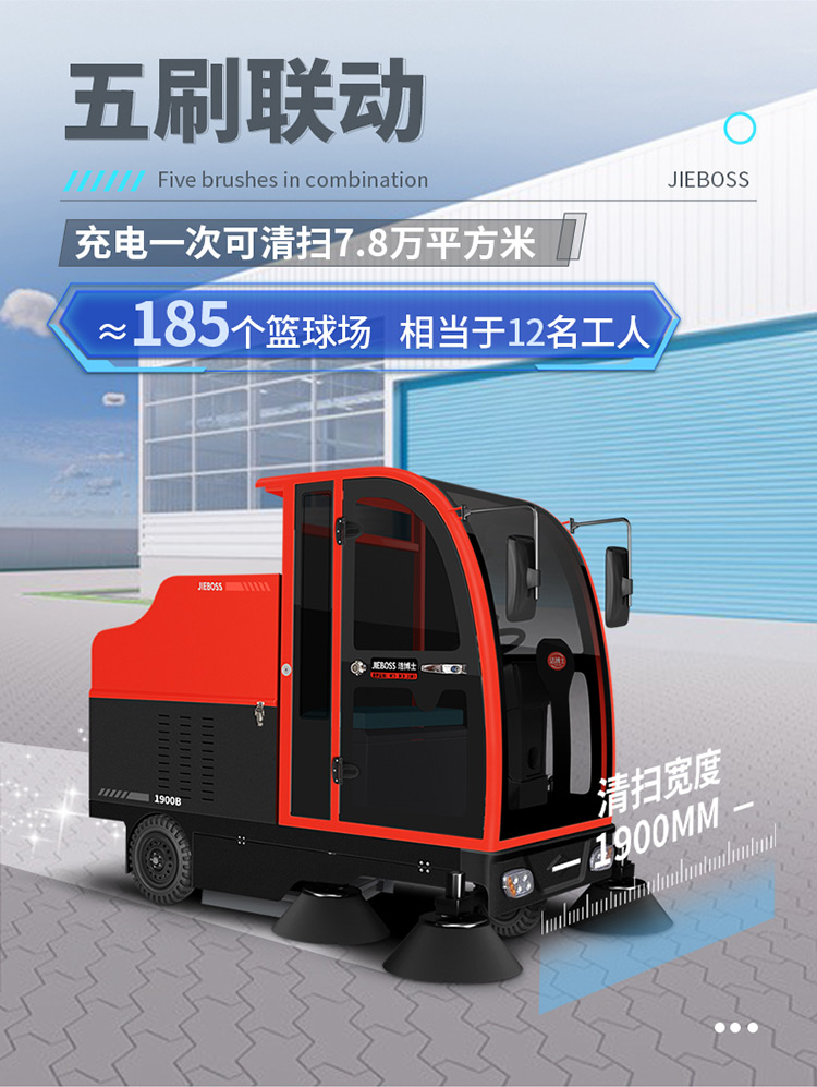 全封閉駕駛式電動(dòng)掃地車(chē)1900B 全封閉駕駛式電動(dòng)掃地車(chē)1900B